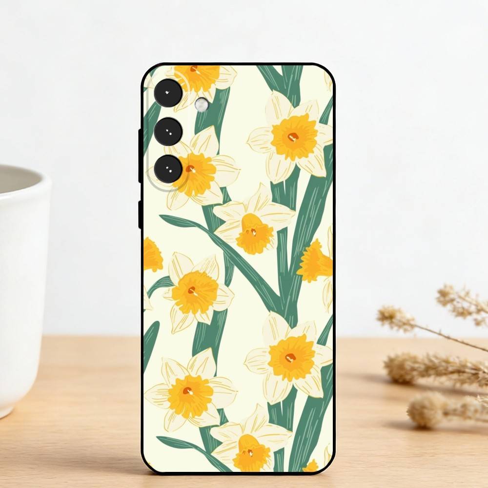 

B-Beautiful Flowers Phone Case For Samsung Galaxy A73,A72,A71,A70,A53,A52,A51,Others Soft Black Cover Samsung a70