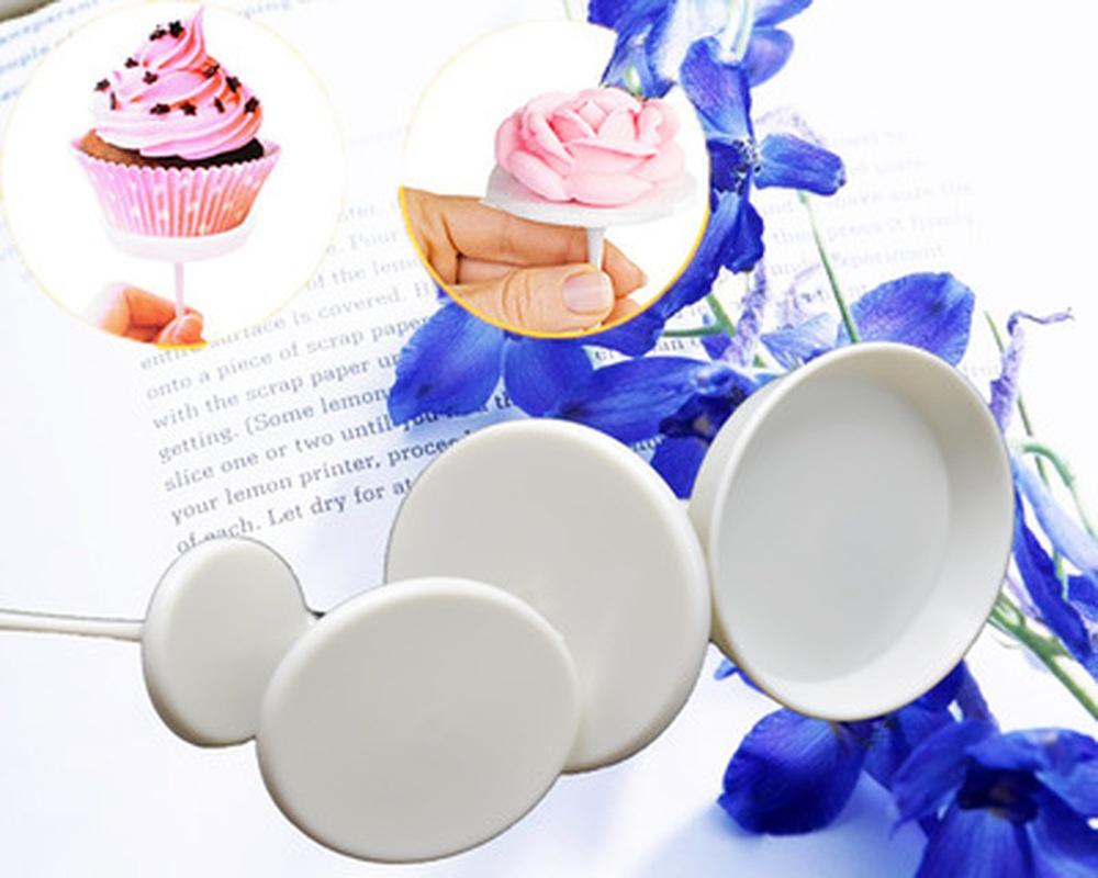 4pcs/set Cake Cupcake Stand Icing Cream Decorating Tool Cake Flower Needle Nail Baking Tools