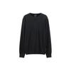 Ss23 Solid Color Logo Letter Embroidered Crew Neck Long Sleeve Sweater Men Sweater Black 8NZM3A-ZM8AZ-1200