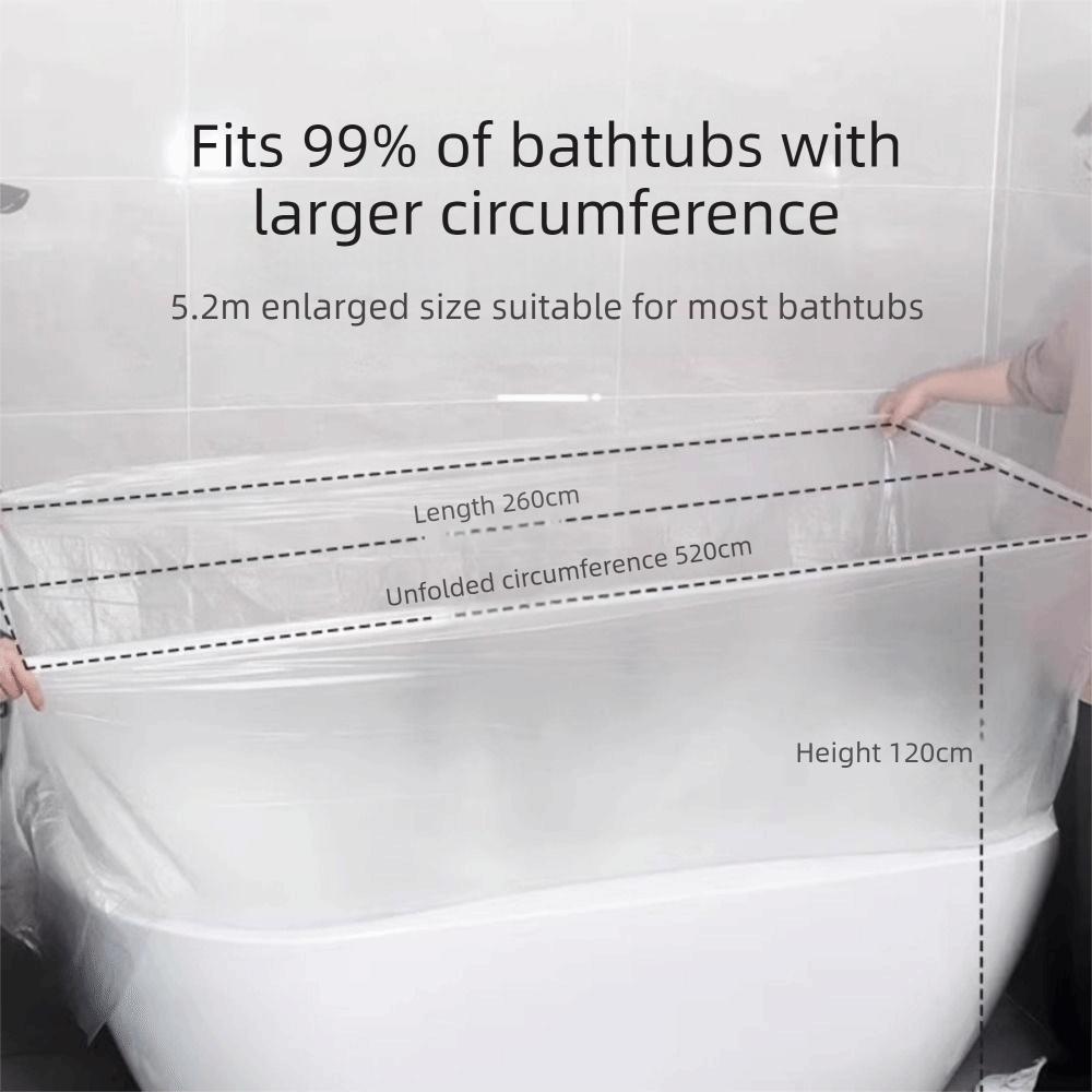 10PCS Individually Bathtub Soaking Bags Waterproof Hotels Bathtub Liner for Home