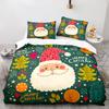 Christmas themed Santa Claus 2/3 piece bedroom set,Children'sGift Teenagers adulte Microfibre double bed Duvet Cover