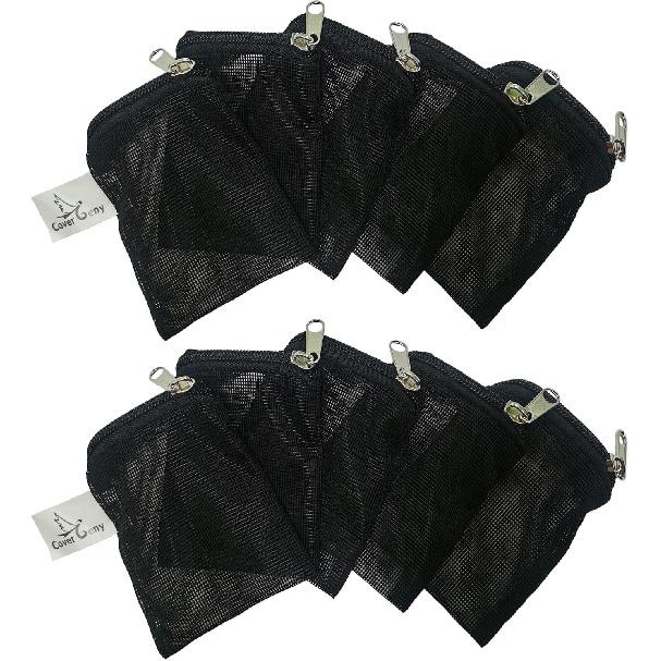 10 Pcs 3  x 4  Aquarium Filter Media Bags Small, Mini Fish Tank Media Mesh Filter Bags for Activated Carbon, Ceramic Media Rings, Mesh Reble Bags 3  x 4