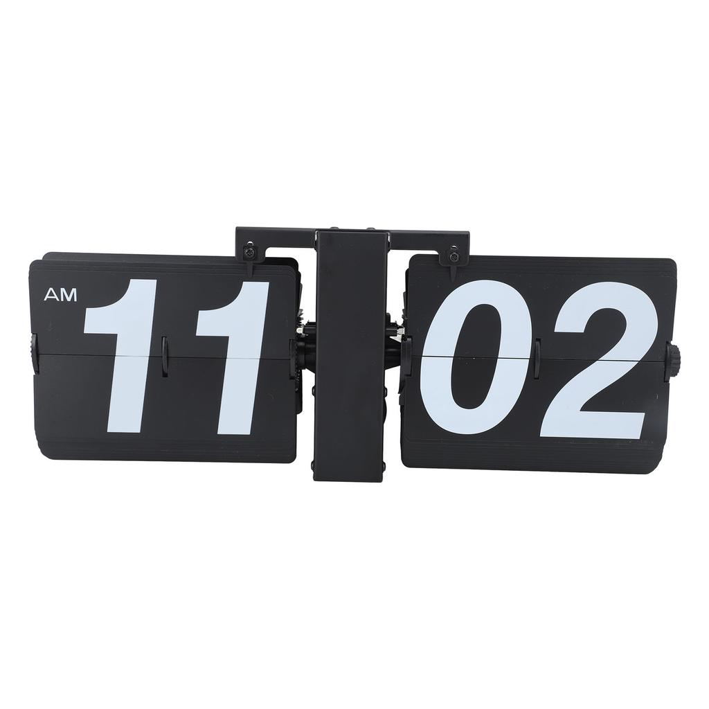 Flip Clock PVC Stainless Steel Battery Powered Retro Mechanical Digital Automatic Flip Down Desk Clock for Living Room