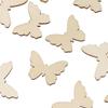 100pcs Unfinished Unfinished Wooden Cutouts Wooden Blank Wood  Tree Decoration