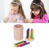 Wooden Learning Color Shape Sorting Toy Fine Motor Skills Puzzle Toy Sensory Matching Game with Draw