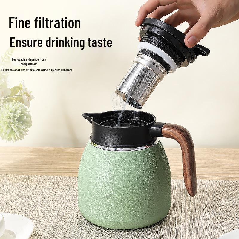 Large Capacity Ceramic-Lined 316 Stainless Steel Stewing Tea Pot, Household Insulated Slow Brew Pot