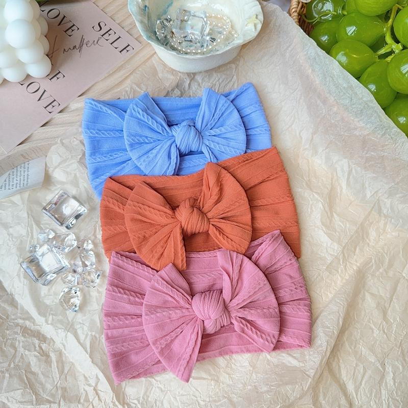 3 stk Baby Jente Sløyfer Pannebånd Nyfødt Turban Hårbånd Tilbehør Barn Hårbånd Utendørs Småbarn Barn Hodebånd Hårtilbehør