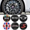 4 stk Bilhjulnavklistremerker Navkapseldekaler for Mini Cooper JCW R50 R52 R53 R56 R57 R58 R60 MINI CLUBMAN COUNTRYMAN Tilbehør
