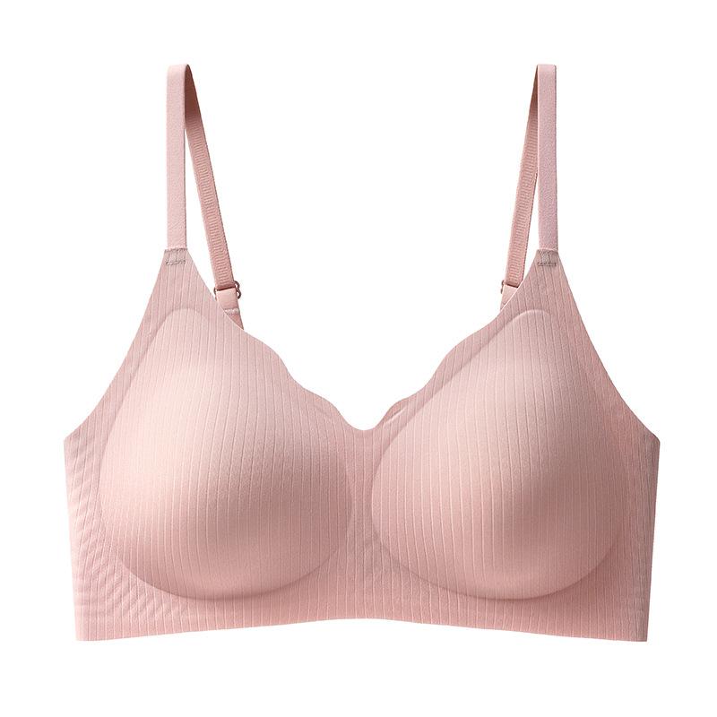 Summer seamless underwear women's small breasts gather and show big new breasts anti-sagging no steel ring bra