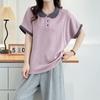 Navava Lovely Casual Color Block Round Collar ShorT Sleeve T shirT nT3320