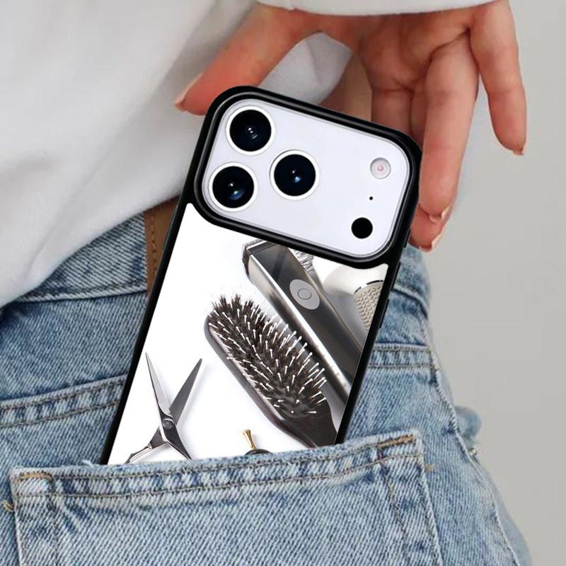 Hair Stylist Tools Phone Case for iPhone 16e 15 14 13 12 17 Pro Max Plus Air 17pro Cover Coque