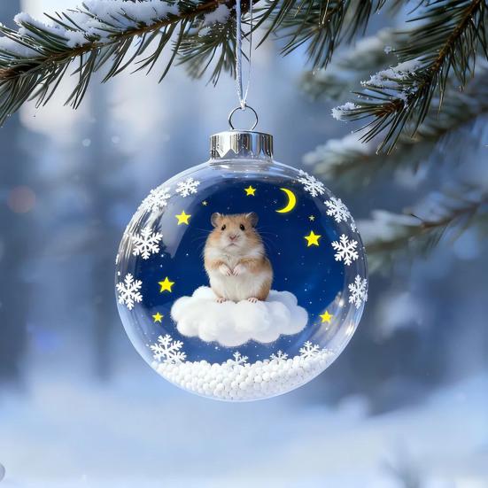 Weihnachts-Frosch-Ornament 2D Flacher Acryl-Anhänger Wildtier Baumschmuck Festliche Raumdekoration Bedeutungsvolle Geschenke für Kinder