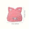 1pc Cute Cat Ear Hair Towel Cap for Women Quick Dry Super Absorbent Microfiber Turban with Feline Ears,Soft Plush Bathroom Accessory for All HairTypes