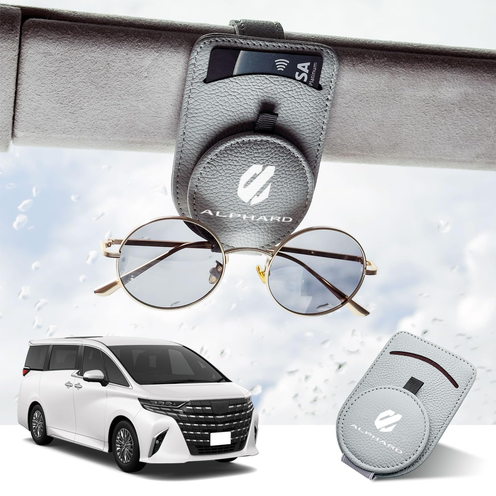 SUVVNE Car Sunglasses Clip for New Alphard 40 Series Car