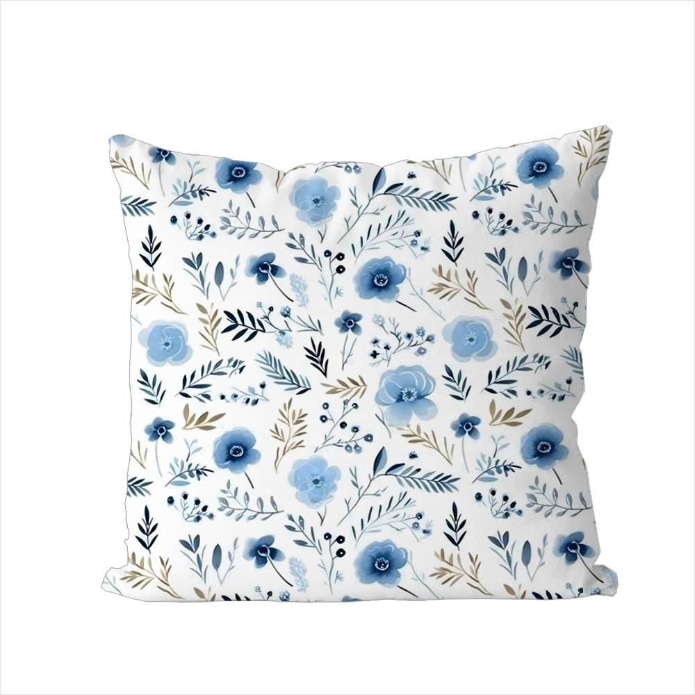 Fashion Small Florals Pillow Case For Car Sofa Decorative Home Doublesided Print Plush Square Throw Pillow Cushion Cover