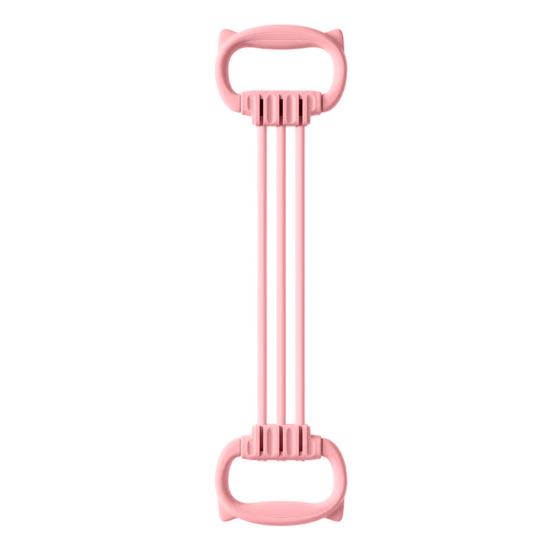 Adjustable 6-Tube Fitness Resistance Band with Cat Ear Handle Men Women Arm Shoulder Back Stretch Exercise Strap