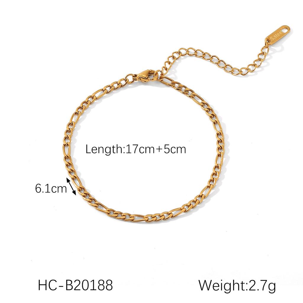 Fashion Multi Chain Bracelet Twist Blade Figaro Snake Chain Design Long Lasting Jewelry