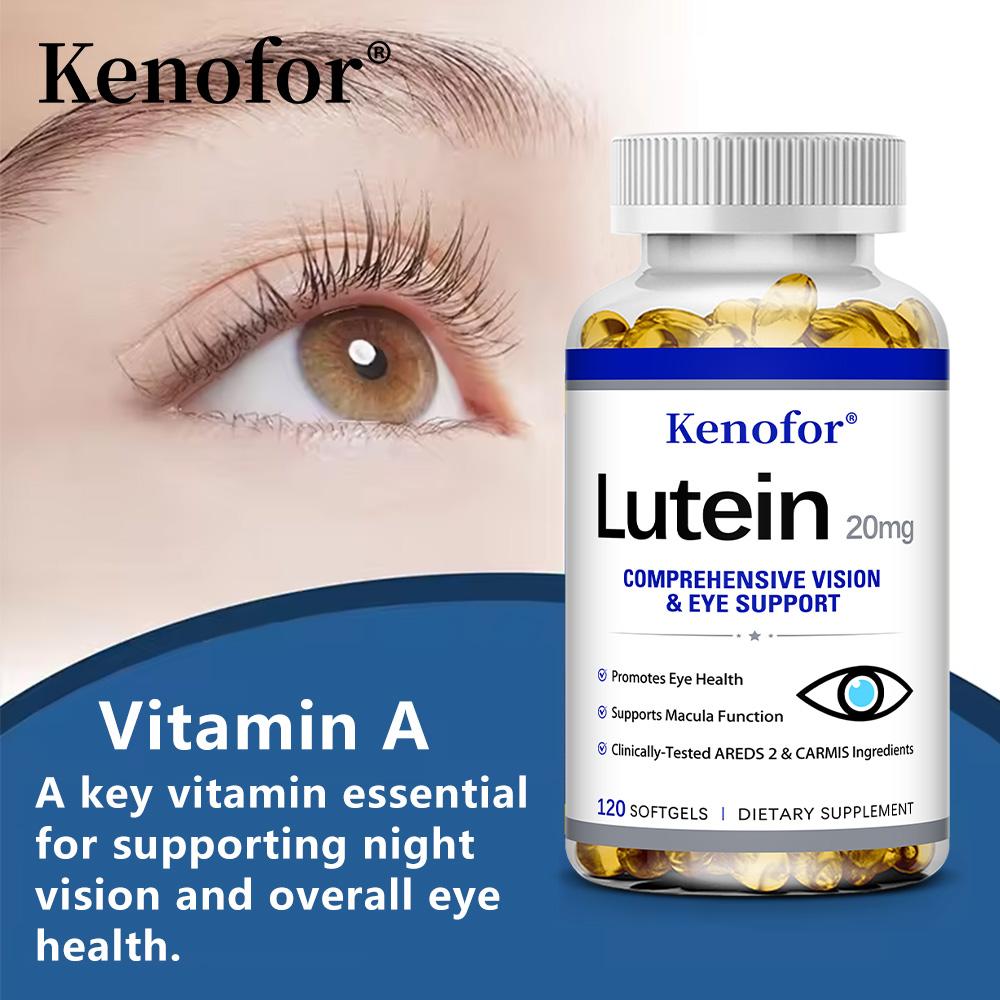 Lutein schützt die Augen und erhält das Sehvermögen.. 120 Kapseln.
