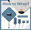 Kodak Camera Wrap Size L Protective Cloth for SLR Cameras and Tele Lenses 38.5x38.5cm - Waterproof, Scratch-proof, Dust-proof (Steel Blue) [One Item]