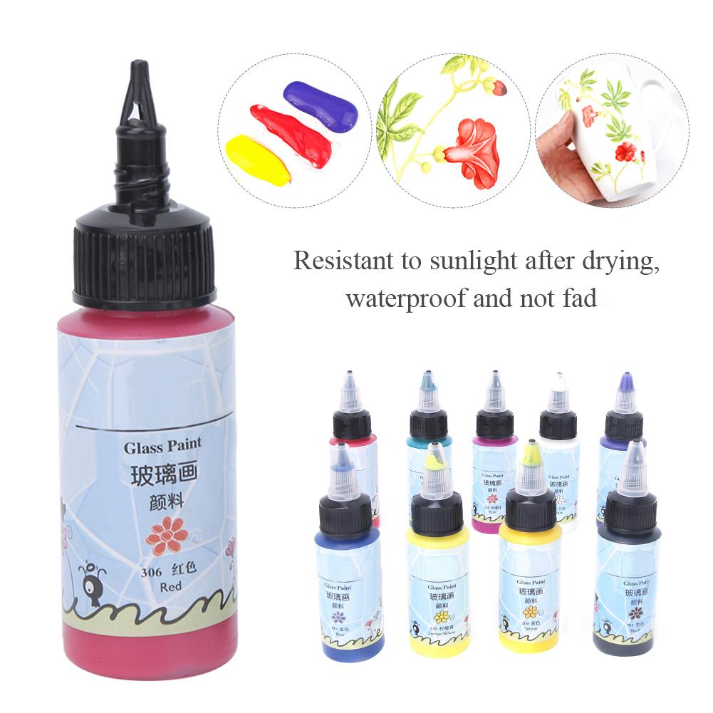 9 Colors Painting Paint Acrylic Paint Painting Pigment DIY Art Drawing SuppliesA7009 Glass Paint