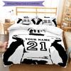 3pcs Custom Name American Football Bedding Set Duvet Cover Closure Includes 1 Duvet Cover & 2 Pillowcases, Soft and Comfortable for All Seasons.