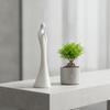 Minimalist Human Figurine Single-Tone Tabletop Ornament for Entryway