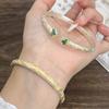 Ruyi Qianli Jiangshan Tang grass pattern auspicious bracelet women's retro new Chinese enamel color gold bracelet mother gift