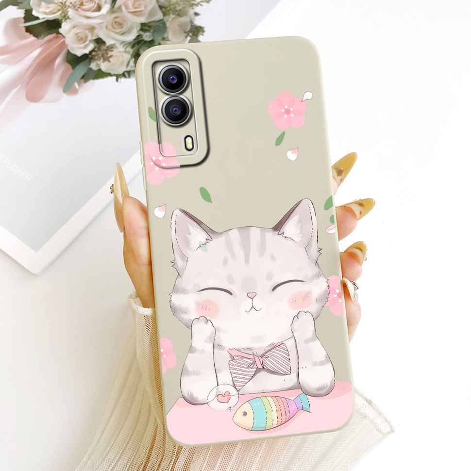 For Vivo Y53s 5G V2111A Case Printed Popular Cartoon Animals Silicone Back Cover For Vivo Y 53S 5G V2058 6.58" Phone Cases Capa