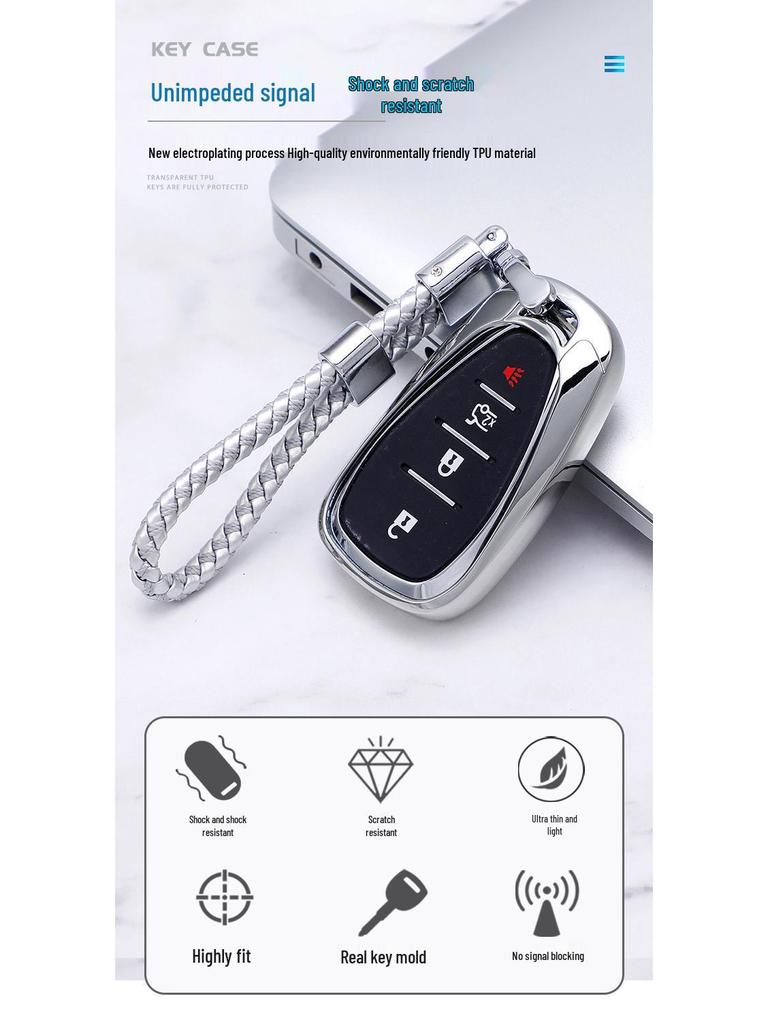 Chevrolet Key Case for Malibu XL, Cruze, Tracker, Onix, Sail - Half-Pack Shell