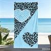 Bold Coquette Beach Towel Large Mix Leopard Print Heart Microfiber Towel for Vacation
