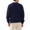 Men Vertical Cable Jacquard Textured V Neck Sweatshirt Ribbed Cuffs Long Sleeve Loose Fit Solid Color Spring Fall Daily Smart Casual Pullover Top