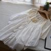 [Bi Zheng] 2025 Summer Women's Korean V-neck Embroidered Bubble Sleeve Loose Top