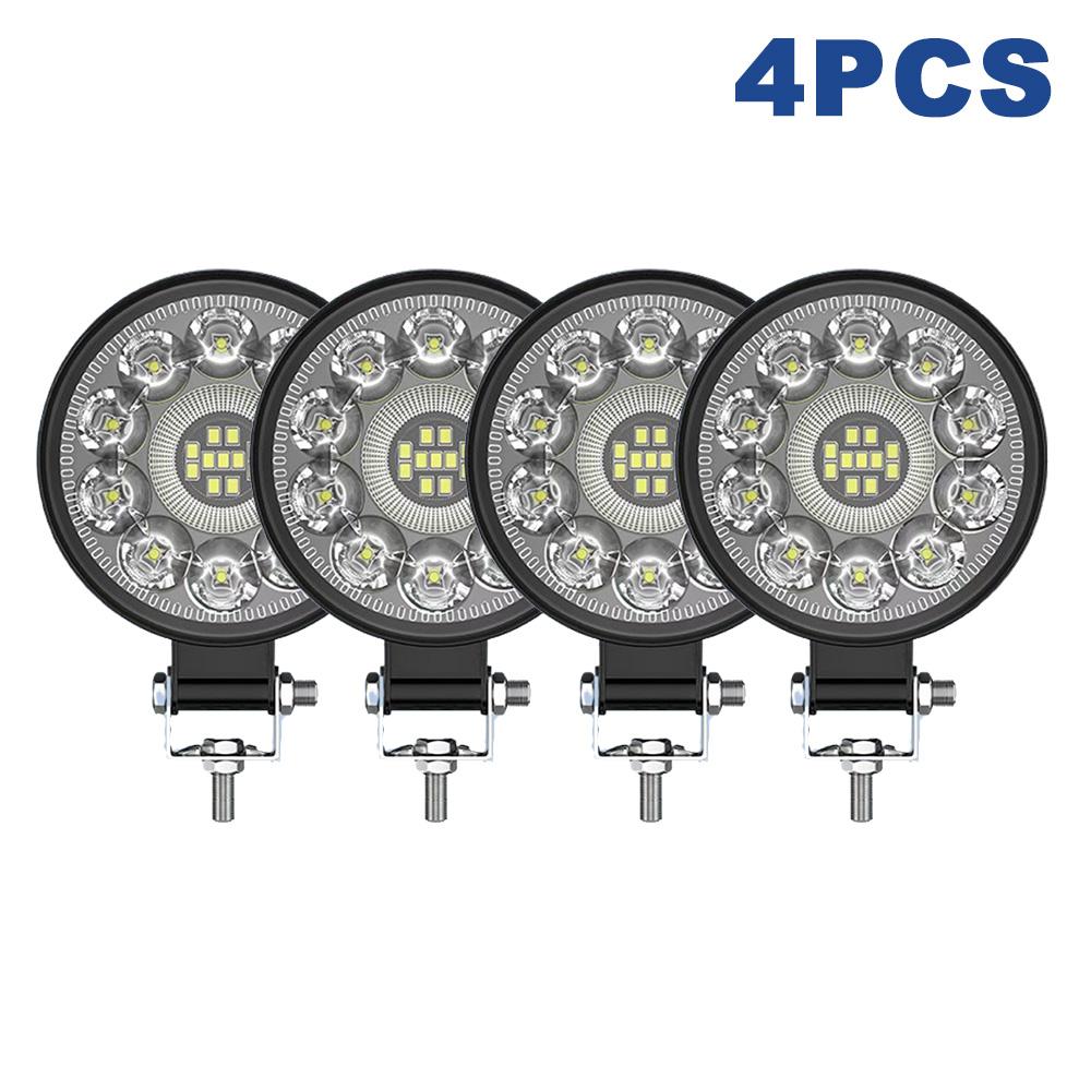 Auto Work Light 63W Led Light Round Square LED Offroad LED Bar 3 Inch Spot Flood Fog Lamp12V 24V Off Road 4x4 Led Headlight