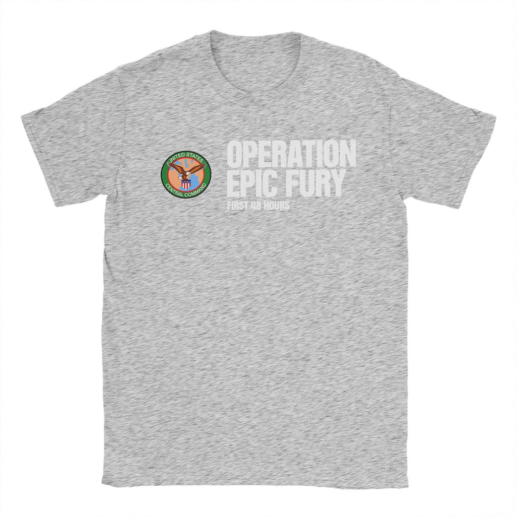 Mens T Shirt FAFO Operation Epic Fury TShirts Harajuku Beach Tees Y2K Funny 100 Cotton Tops Plus Size 6XL