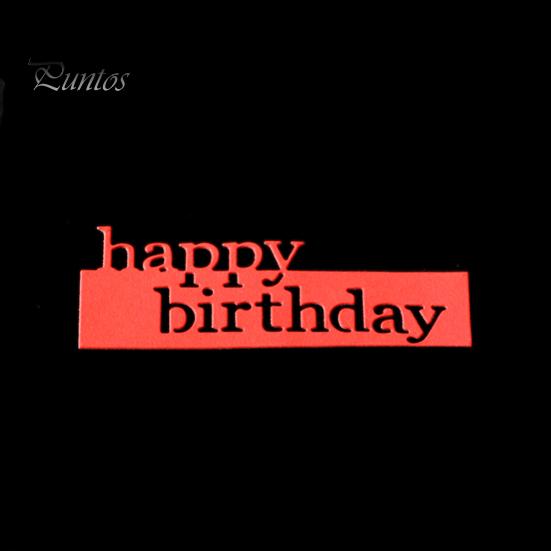 Happy Birthday Letter Cutting Dies DIY Scrapbooking Decor Embossing Stencil