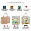 Custom Logo 3D High-End Enterprise Crossbody Tote with Ribbon – University Full Print Canvas Handbag