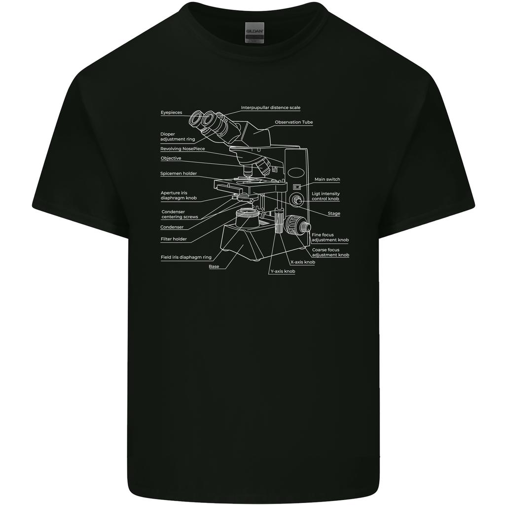 Microscope Science Biology Unisexs Light Cotton TShirt
