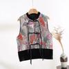 Women's jacquard vest has a versatile temperament. This year's popular button-up top design sense