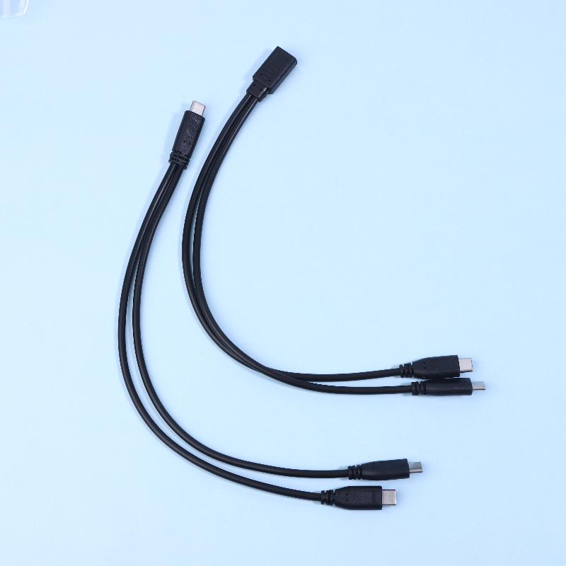 USB-C-Kabelteiler Typ-C-Kabelteiler 1 auf 2 Verlängerungskabel Netzteil 3A 15W Ladekabeladapter für mehrere Geräte