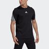 Adidas Camiseta de Cinta de 3 Rayas Hombre Tops Negro GP4118