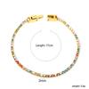Fashion temperament zircon bracelet elegant light luxury versatile round colored diamond tennis bracelet jewelry women