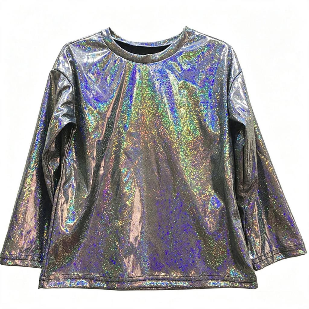 Girls Bright Print Long Sleeve Neck Performance Costume