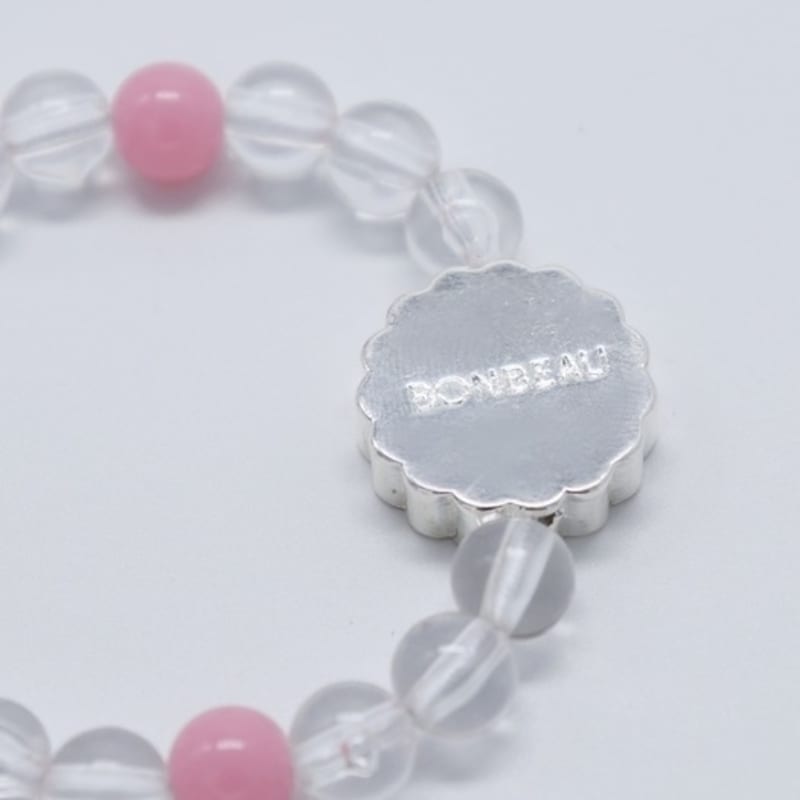 BONBEAU Kitsch Daisy Acrylic Bracelet Brass Daisy Transparent Ball Bracelet