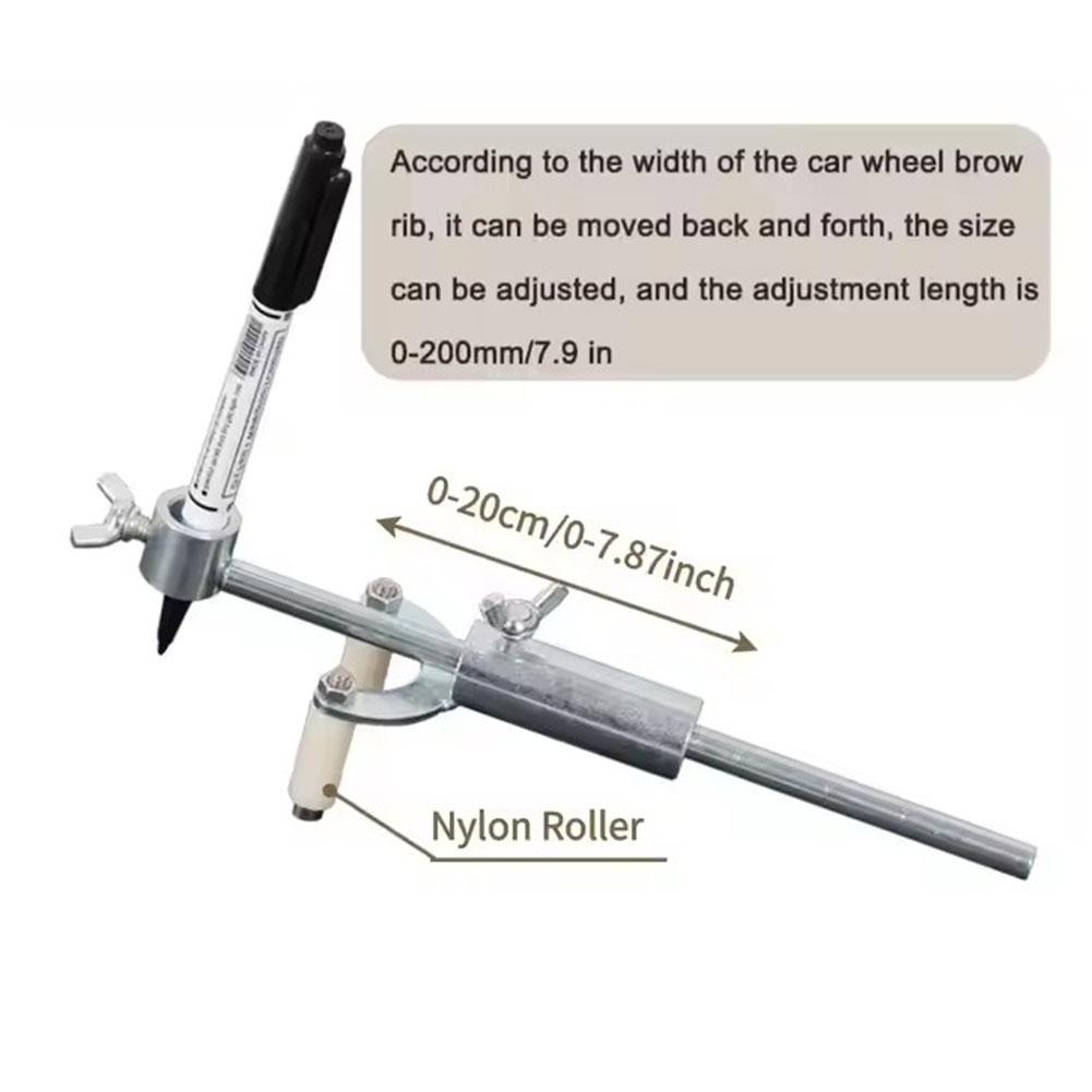 Car Wheel Eyebrow Scriber Body Line Marker Tool Automobile Wheel Arch Parallel Scriber for Car Sheet Metal Dent Repair Tools