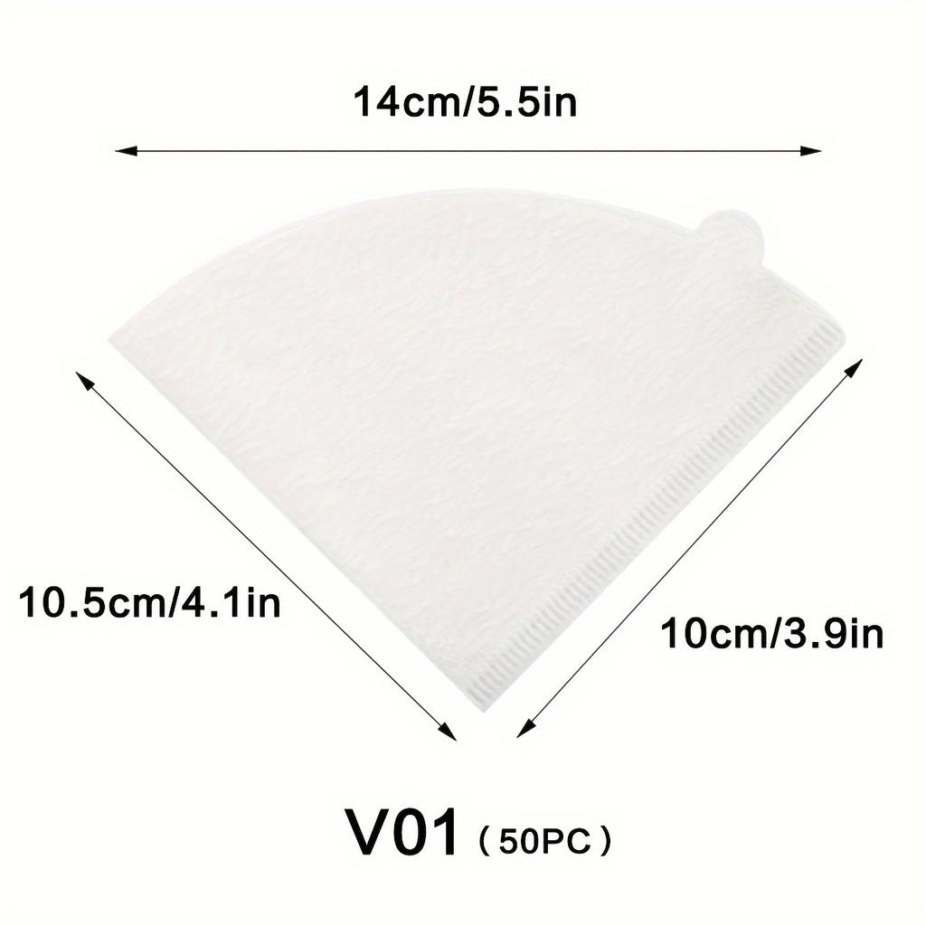 V60 Cone Coffee Filters, 1-Ply Premium Disposable Paper Pour Over Dripper Sheets, Tasteless High Flow Rate Compatible with V60 Size Brewers