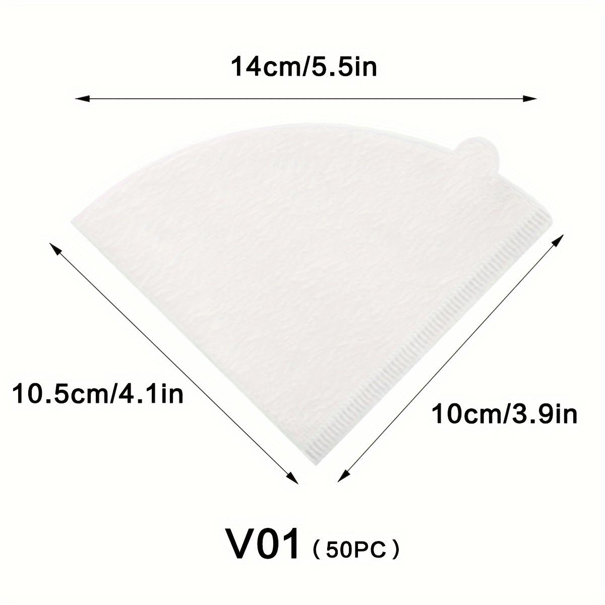 

V60 Конусные кофейные фильтры, 1-слойные премиальные одноразовые бумажные листы для пуровера, безвкусные, высокая скорость потока, совместимые с воронками V60