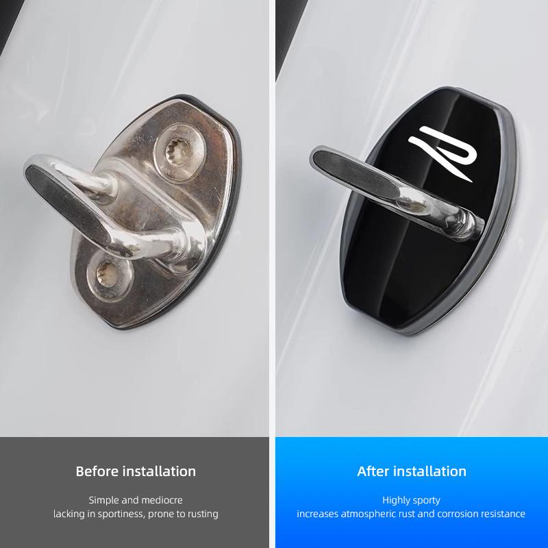 OPQ1 2026 Hot VOLKSWAGEN 4Pcs Car Door Lock Cover Stainless Steel Cap Auto Accessories For VW GTI Polo Golf Passat Tiguan Arteon Toua