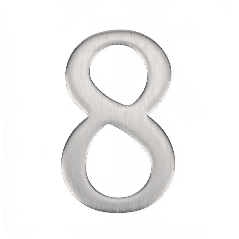 Venkovní číslo domu z nerezové oceli bez vrtání - Vodotěsné a nerezové