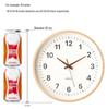 Japanese Silent Quartz Wall Clock - Modern Minimalist Solid Wood Design for Living Room
