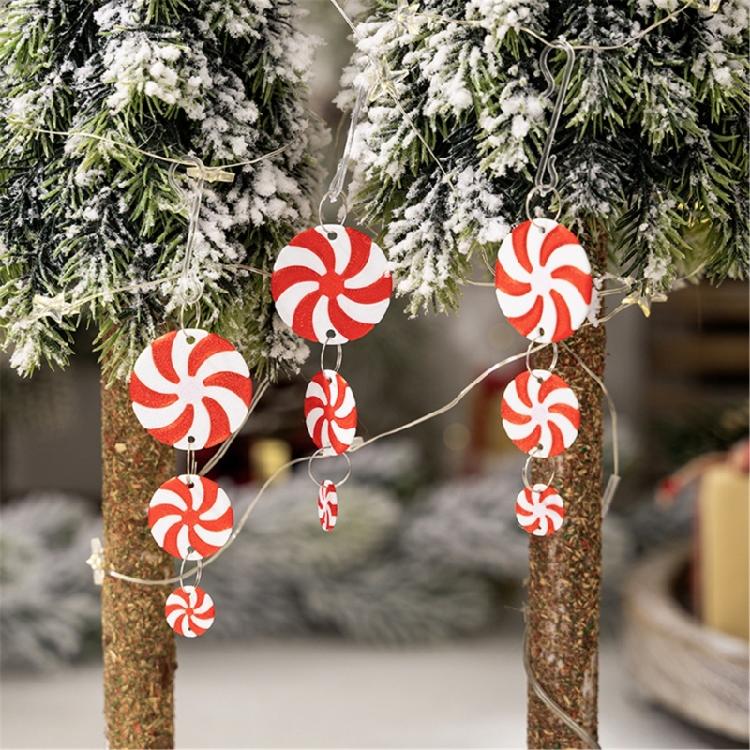 30Pcs Christmas Candy Hanging Embellishments Sweet Candy Pendant Stylish Christmas Tree Adornment